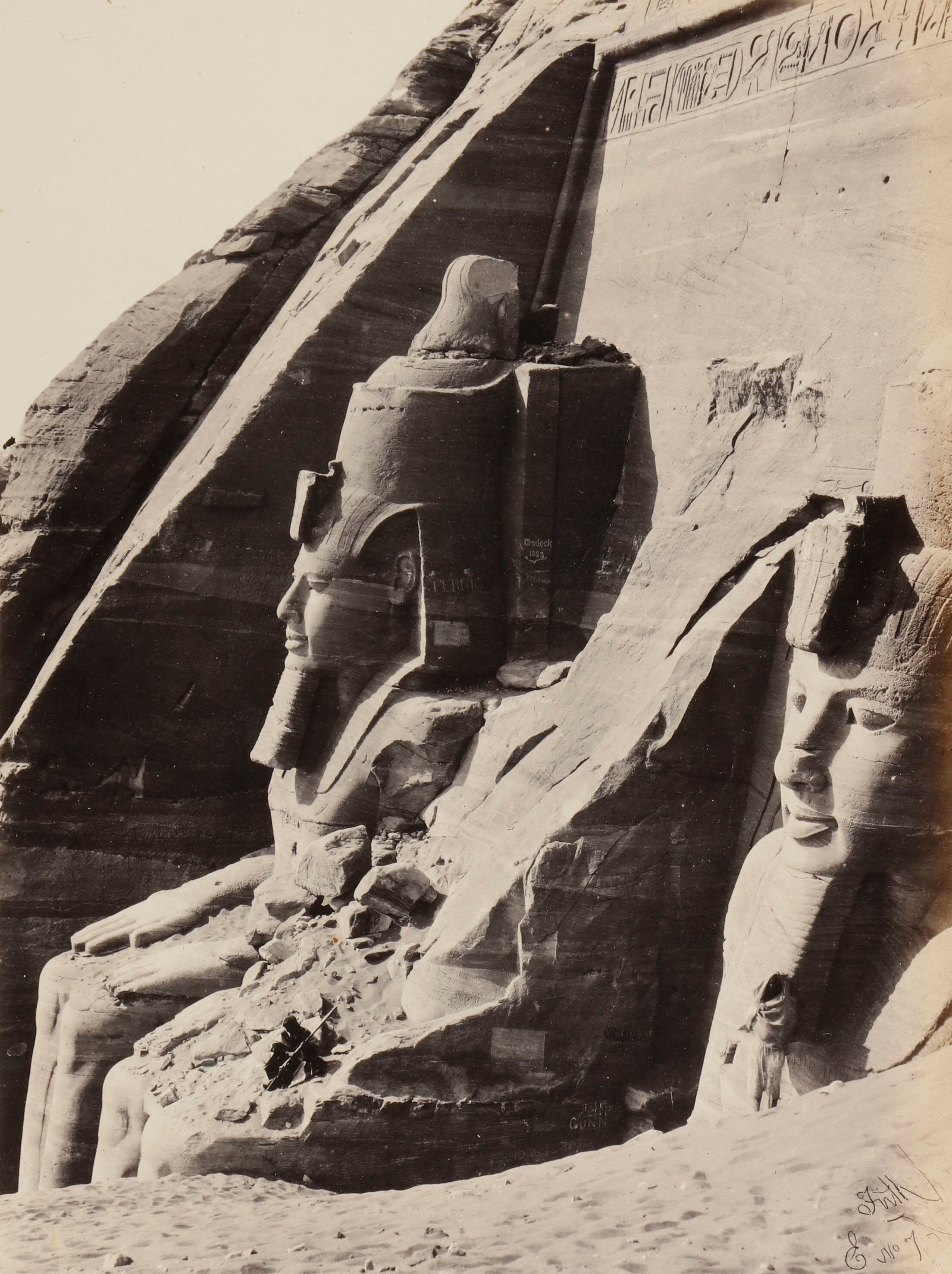 Fotografía del templo de Abu Simbel tomada por Francis Frith en 1857.