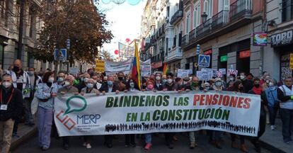 Manifestación de pensionistas en Madrid.
 