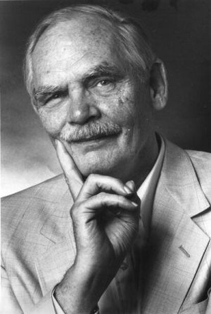 Frederik Pohl, autor de ciencia ficci&oacute;n, en 1987. 
