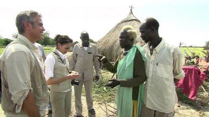 Clooney, en una visita a Darfur.