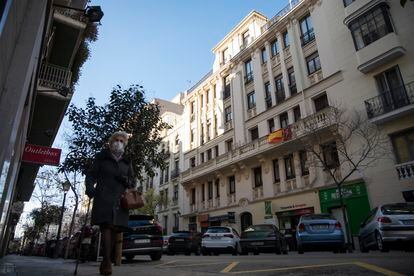 Los dos edificios de la Fundación Molina Padilla, ubicados en la calle Núñez de Balboa de Madrid. 
