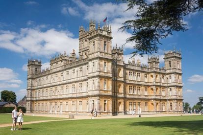 El castillo de Highclere, la mansión de 'Downton Abbey' en la popular serie de la cadena pública británica BBC.
