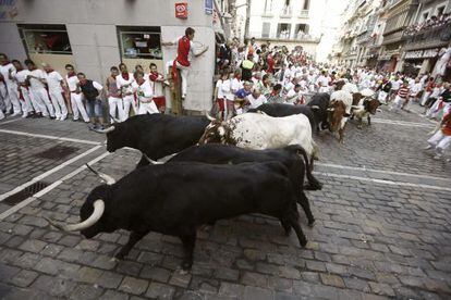 Los toros, en el tramo de Mercaderes.