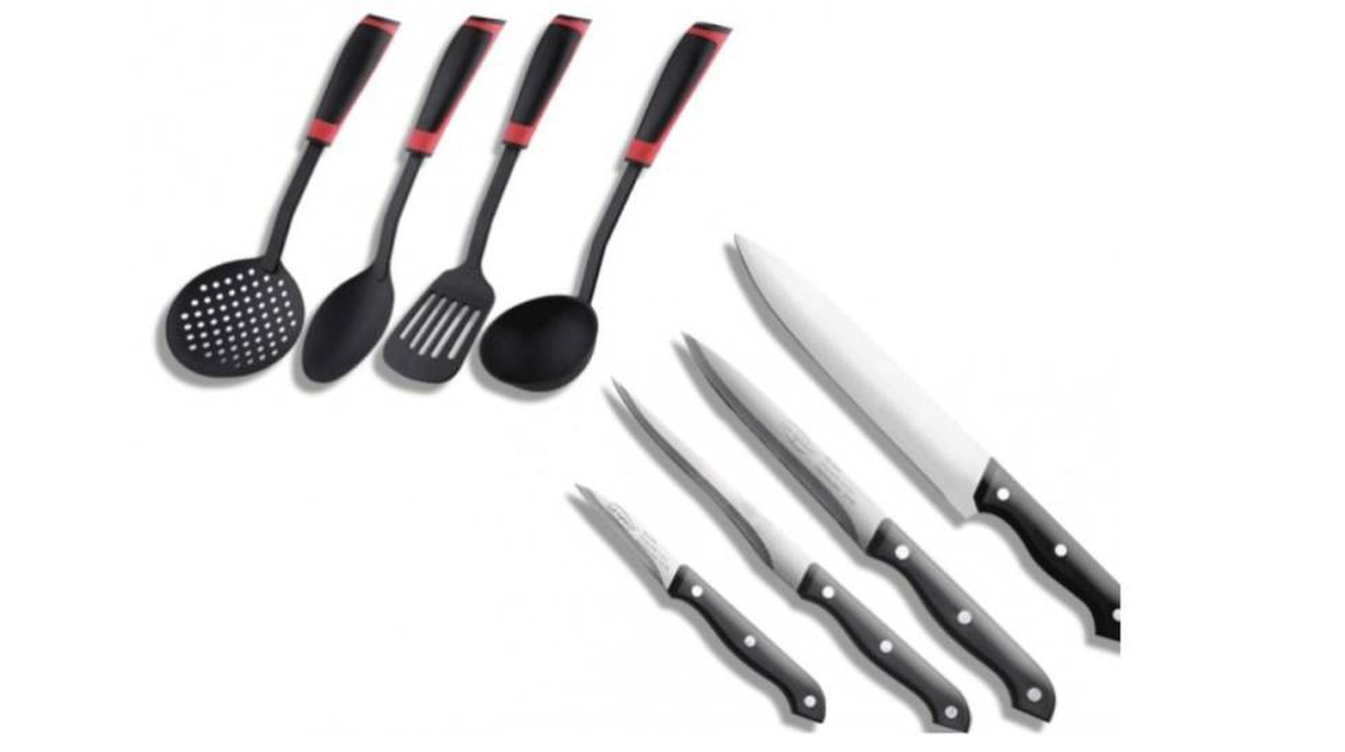 Set De Utensilios De Cocina Klack De 19 Piezas Silicona Con Cuchillos Y  Tabla Negro con Ofertas en Carrefour