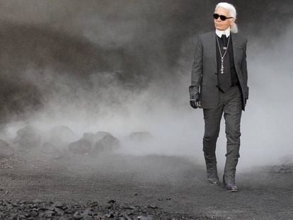 Karl Lagerfeld en la Semana de la Moda de París, en marzo de 2011.
