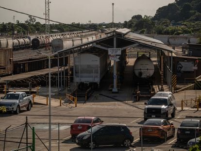 El patio ferroviario de Ferrosur en Coatzacoalcos, en Veracruz, en 2023.