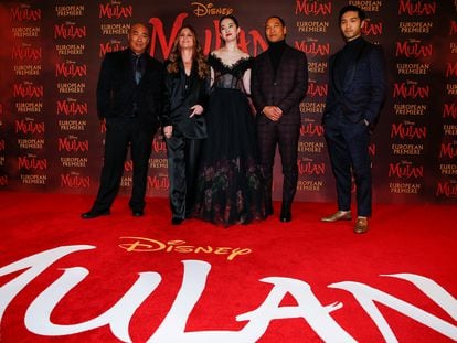 Los actores de 'Mulán' en Londres el pasado marzo.