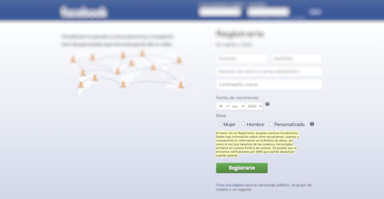 El registro en la mayoría de las plataformas implica la aceptación de sus condiciones de uso y privacidad
