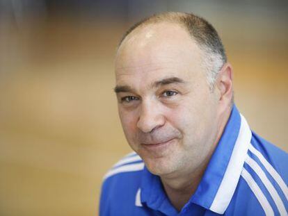 Pablo Laso, durante la entrevista.