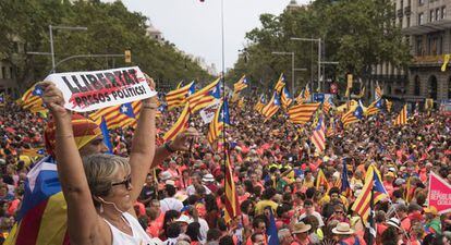 La manifestación de la Diada en Barcelona.