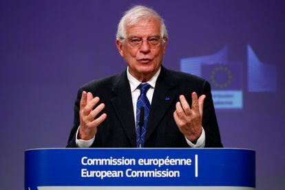 El jefe de la diplomacia europea, Josep Borrell, en Bruselas, este martes.