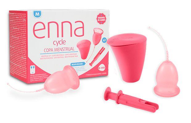 Pack 2 copas (con aplicador y esterilizador) de Enna Cycle. Compra por 28,70€ en Amazon.