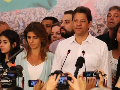 Fernando Haddad, el candidato derrotado del Partido de los Trabajadores, tras conocer los resultados de las elecciones