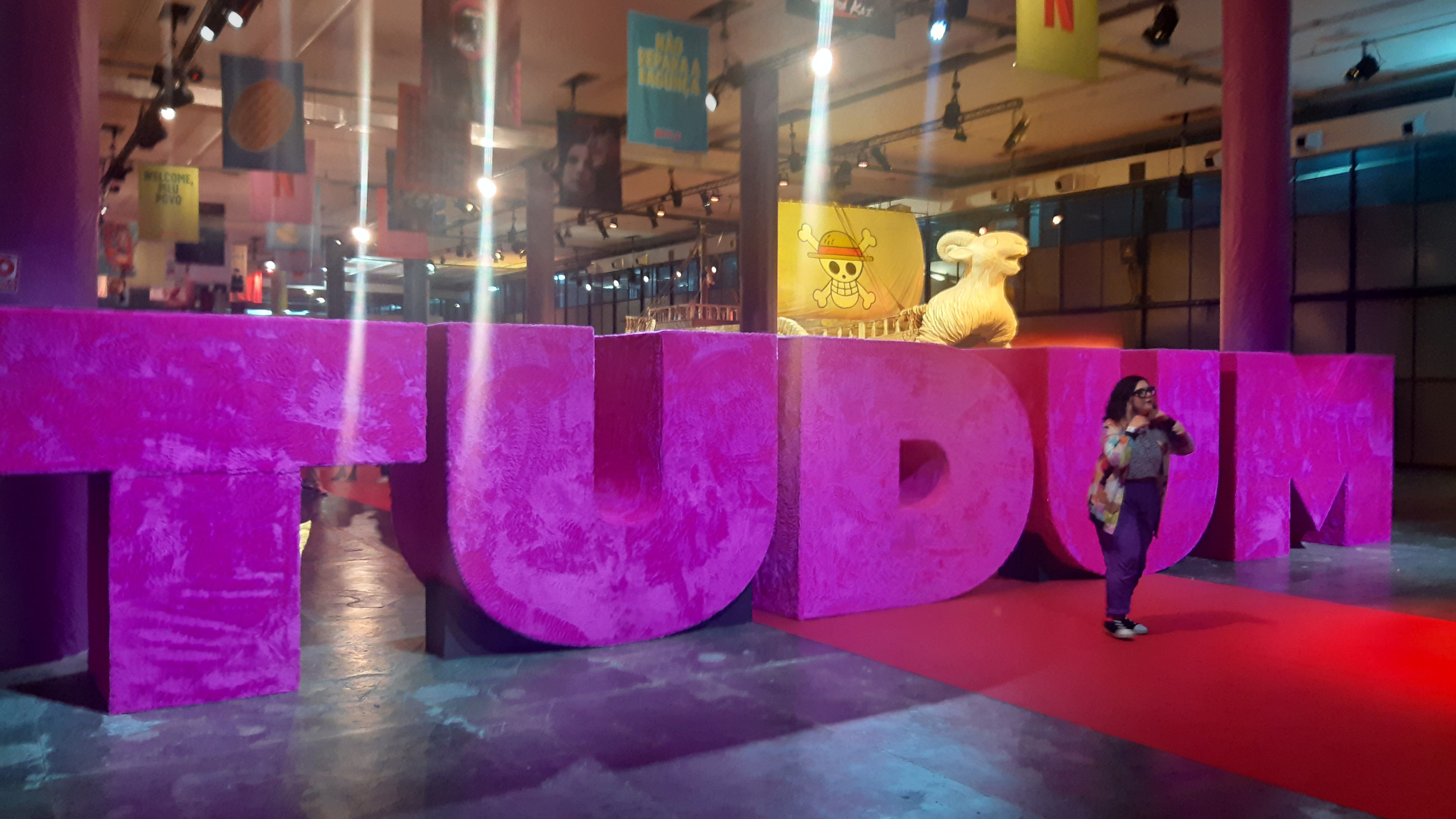 La entrada del pabellón de la Bienal de Sao Paulo durante la celebración de Tudum, el gran evento fan de Netflix. 