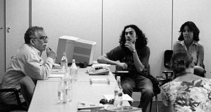 Gabriel García Márquez en la Escuela de Periodismo de EL PAÍS EN 1996.