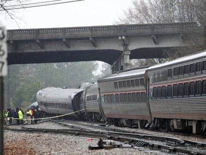 Tren accidentado en Cayce, Carolina del Sur.