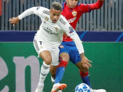 Mariano durante el partido entre el CSKA v el Real Madrid