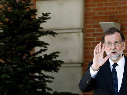 El presidente del Gobierno, Mariano Rajoy, el pasado 10 de mayo en el Palacio de la Moncloa. 