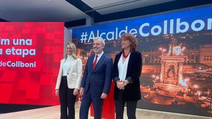 Maria Eugènia Gay, Jaume Collboni y Laia Bonet en rueda de prensa este martes. EUROPA PRESS