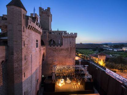 Escenario situado en el castillo donde está ambientada la obra de Shakespeare.