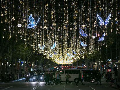 Encendido de las luces de Navidad de Barcelona en 2019.