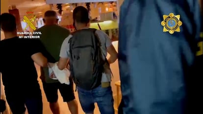 El Monje, durante su detención en un restaurante de Fuengirola el pasado jueves. 