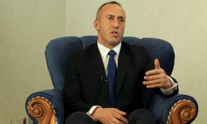 El primer ministro kosovar, Ramush Haradinaj, en Pristina en 2017. 