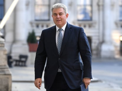 El ministro para Irlanda del Norte, Brandon Lewis, en una imagen de archivo, en Londres.