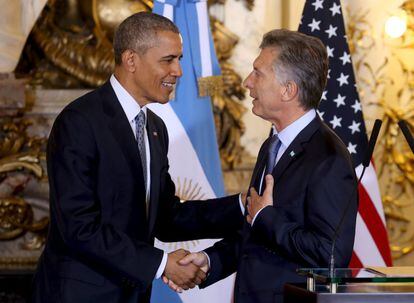 Barack Obama y Mauricio Macri en la Casa Rosada