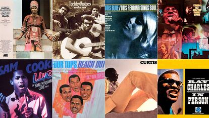 Portadas de algunos de los discos esenciales del soul.