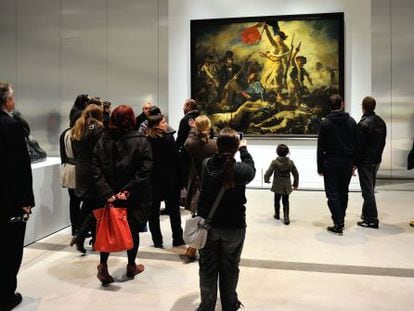 'La libertad guiando al pueblo', de Delacroix, en el Louvre-Lens.