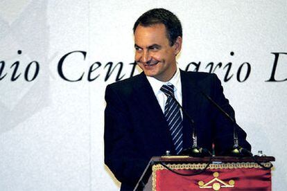 El presidente del Gobierno, José Luis Rodríguez Zapatero, ayer en León.