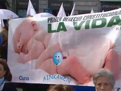 La protesta contra la ley del aborto exige a Rajoy que cumpla su programa