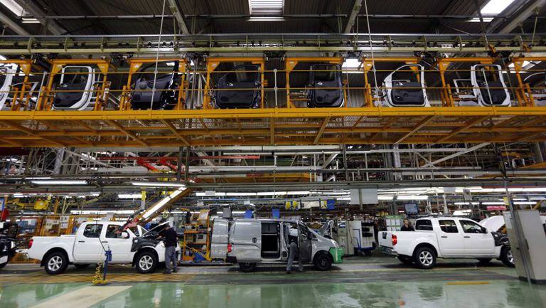 Línea de Montaje de Nissan en Zona Franca (Barcelona). 