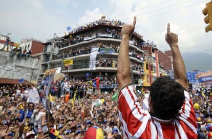 Henrique Capriles viajó el miércoles a Mérida para celebrar un acto electoral.