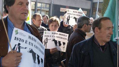 Protestas por el precio de la leche 