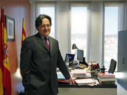 El juez José María Fernández Seijo, hoy en su despacho de Barcelona.