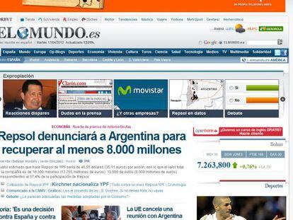 P&aacute;gina web de ElMundo.es