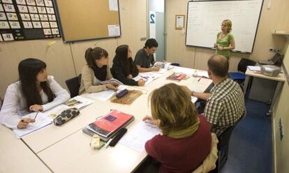 Clases de ingl&eacute;s en una academia de San Sebasti&aacute;n.