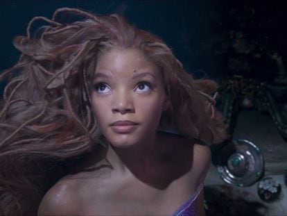 Halle Bailey in a still from The Little Mermaid