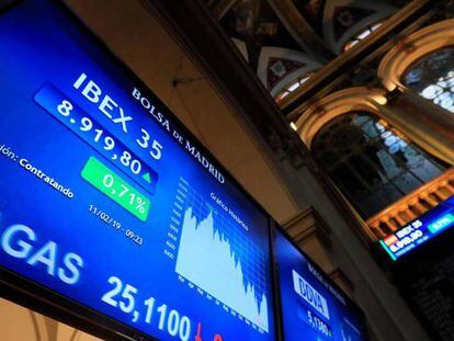 El Ibex frena las subidas y queda a las puertas de los 9.000