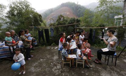 Menores abandonados por sus familias en Quzhou (China) en una imagen de junio de 2014.