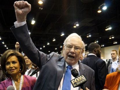 Warren Buffett en la última junta general de Berkshire Hathaway