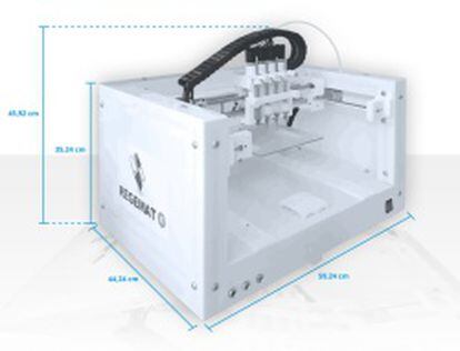 Prototipo de la impresora 3D de tejidos humanos desarrollado por Regemat3D.