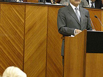 Manuel Chaves, durante el discurso de investidura.