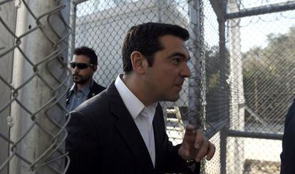 El primer ministro griego, Alexis Tsipras, en Lesbos el pasado jueves.