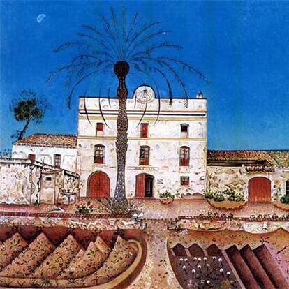 <i>La casa de la palmera</i> (1918), de Joan Miró, expuesto en el Museo Thyssen de Madrid.