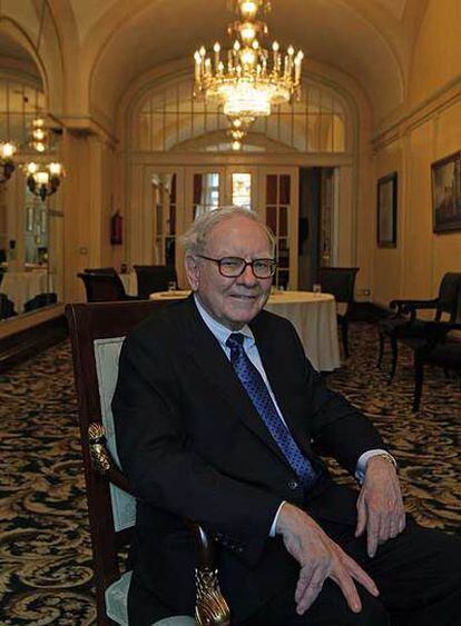 El magnate Warren Buffett, en Madrid.