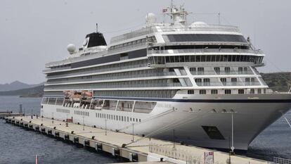 El buque Viking Orion en un puerto de Noruega en 2018