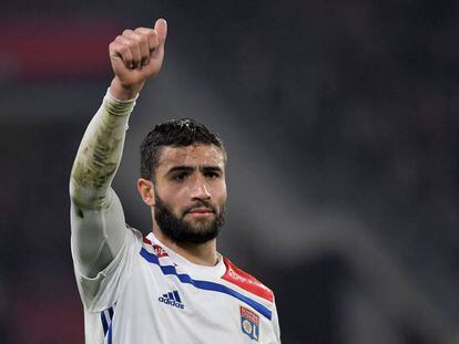 Nabil Fekir, la temporada pasada con el Olympique de Lyon.